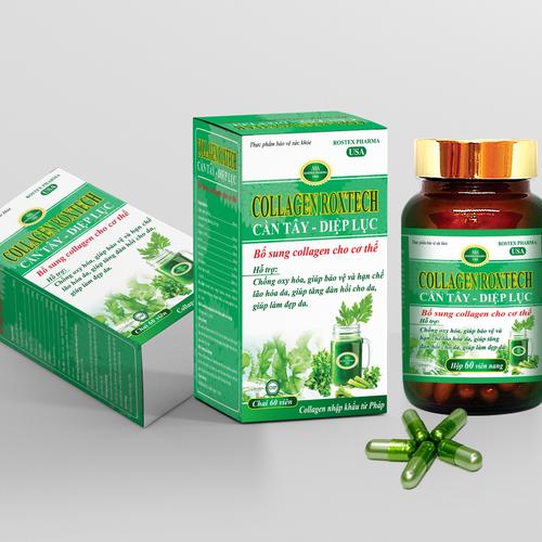 Collagen Roxtech Cần Tây-Diệp Lục Rostex (C/60v)