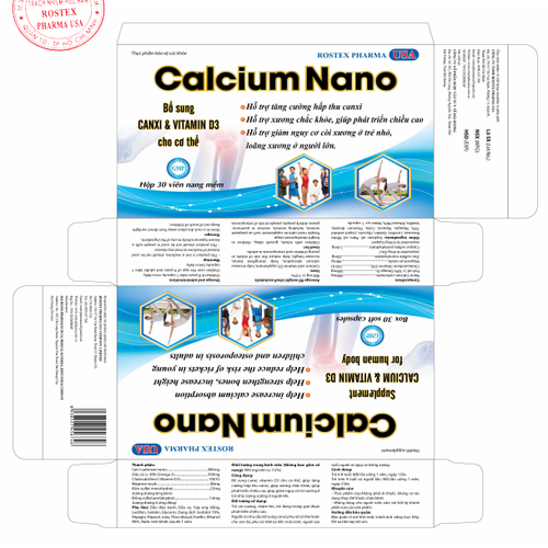 Calcium Nano Rostex (H/30v) (Xanh Lá)