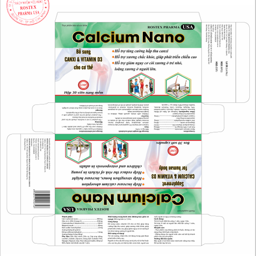 Calcium Nano Rostex (H/30v) (Xanh Dương)