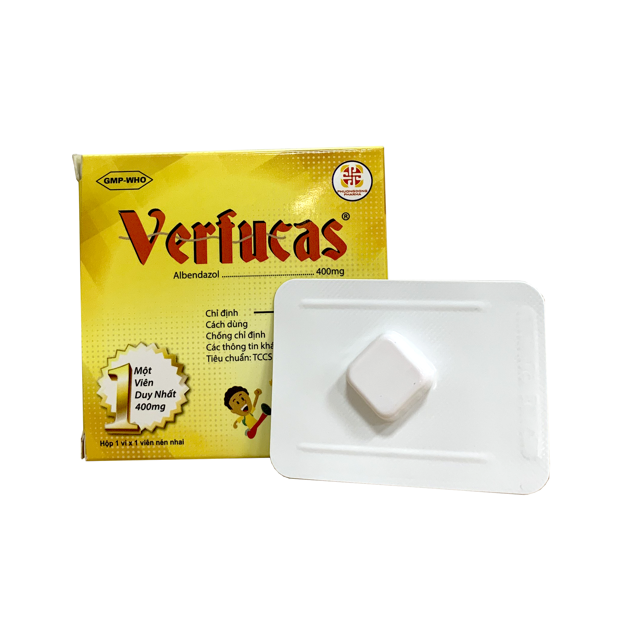 Verfucas (Albendazole) 400mg Phương Đông (H/1v)