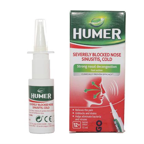 Dung Dịch Xịt Mũi Humer Severely Blocked Nose Sinusitis Cold (C/15ml)