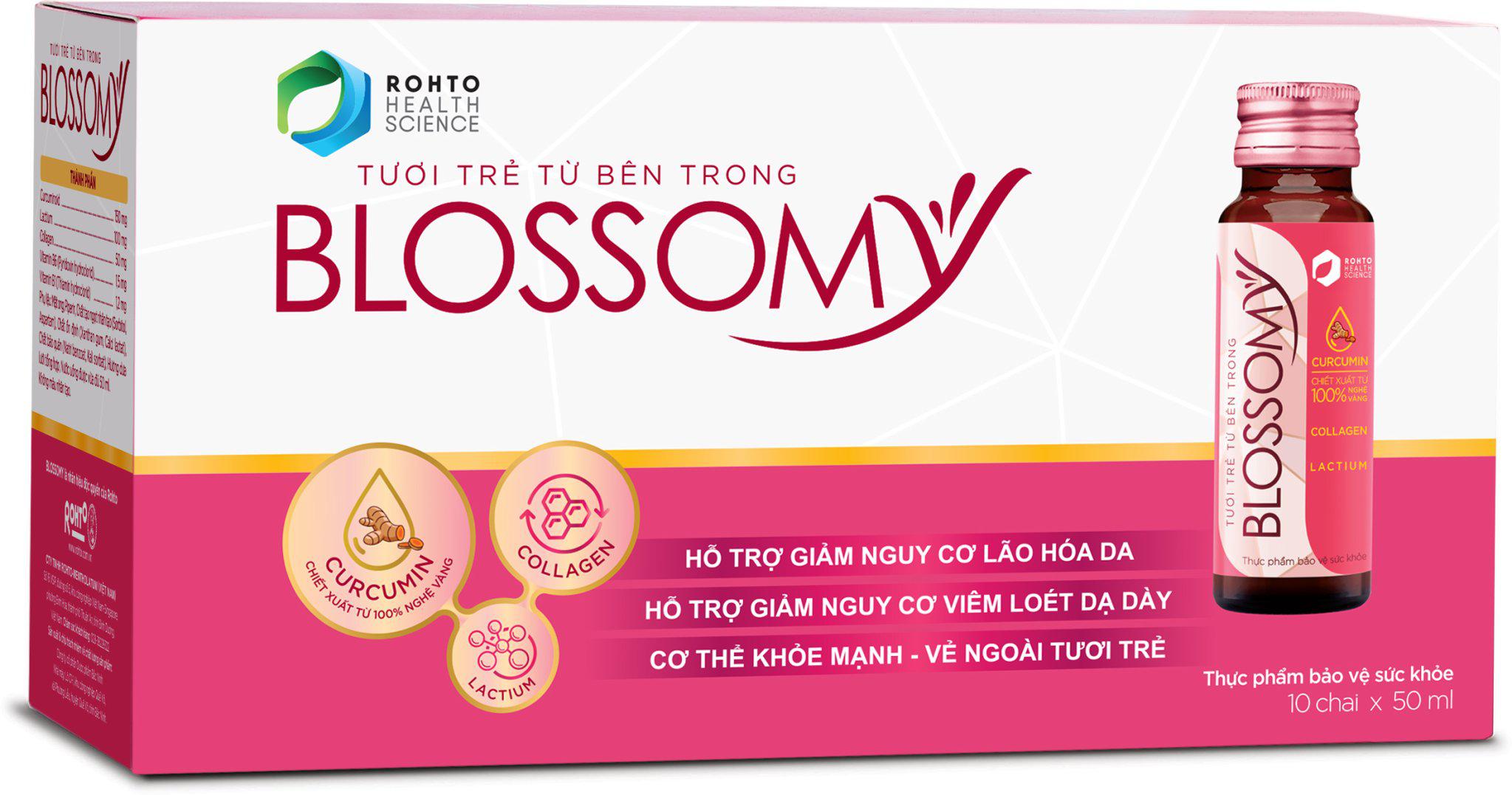 Nước Uống Đẹp Da Blossomy Rohto (H/10c/50ml)
