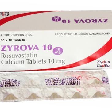 Zyrova 10 (Rosuvastatin) Zydus (h/100v)