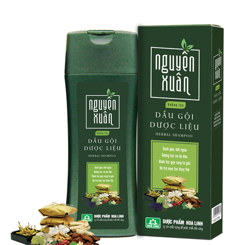 Dầu Gội Dược Liệu Nguyên Xuân Hoa Linh Xanh (C/200ml)