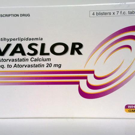 Vaslor 20 (Atorvastatin) Davipharm (H/28v)