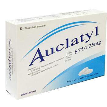 Auclatyl 875/125mg (Amoxicillin, Acid Clavulanic) Tipharco (H/14v)
