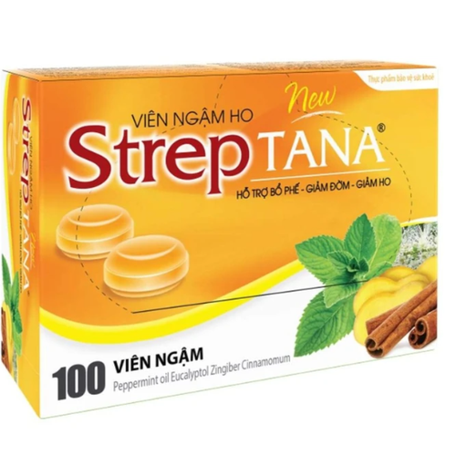 Viên Ngậm Streptana Tanaphar (Hộp/100v)