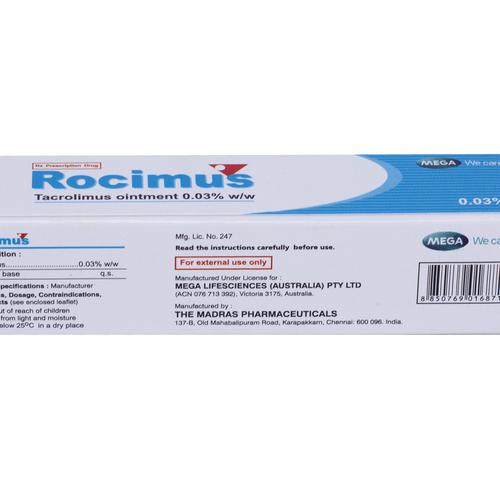 Rocimus 0.03% (Tacrolimus) Mega (Tuýp 10gr)