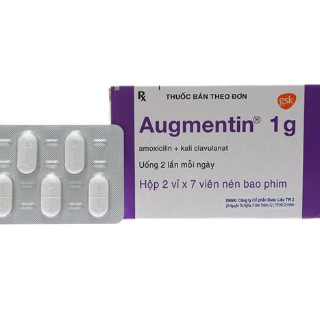 Augmentin 1g (Amoxicillin, Kali Clavulanat) GSK (H/14v)