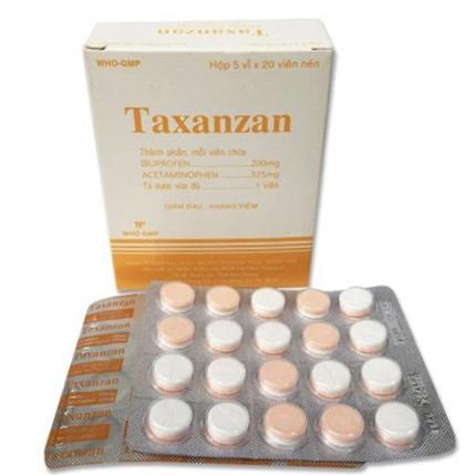 Taxanzan (Paracetamol, Ibuprofen) Thành Nam (H/100v)