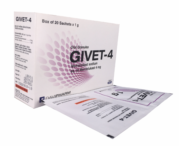 Givet 4 (Montelukast) Davipharm (H/20g/1gr)