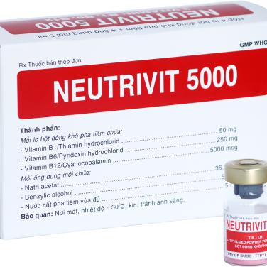 Neutrivit 5000 Tiêm Bidiphar (H/4 Lọ Bột Và 4 O Dung Môi)