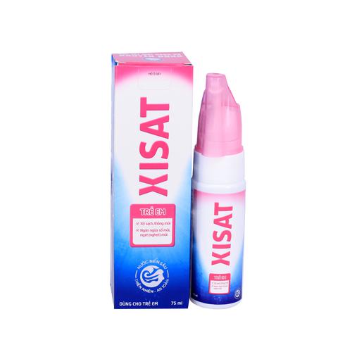 Xịt Mũi Xisat Hồng Trẻ Em Merap (Lốc/5 Chai/75ml)