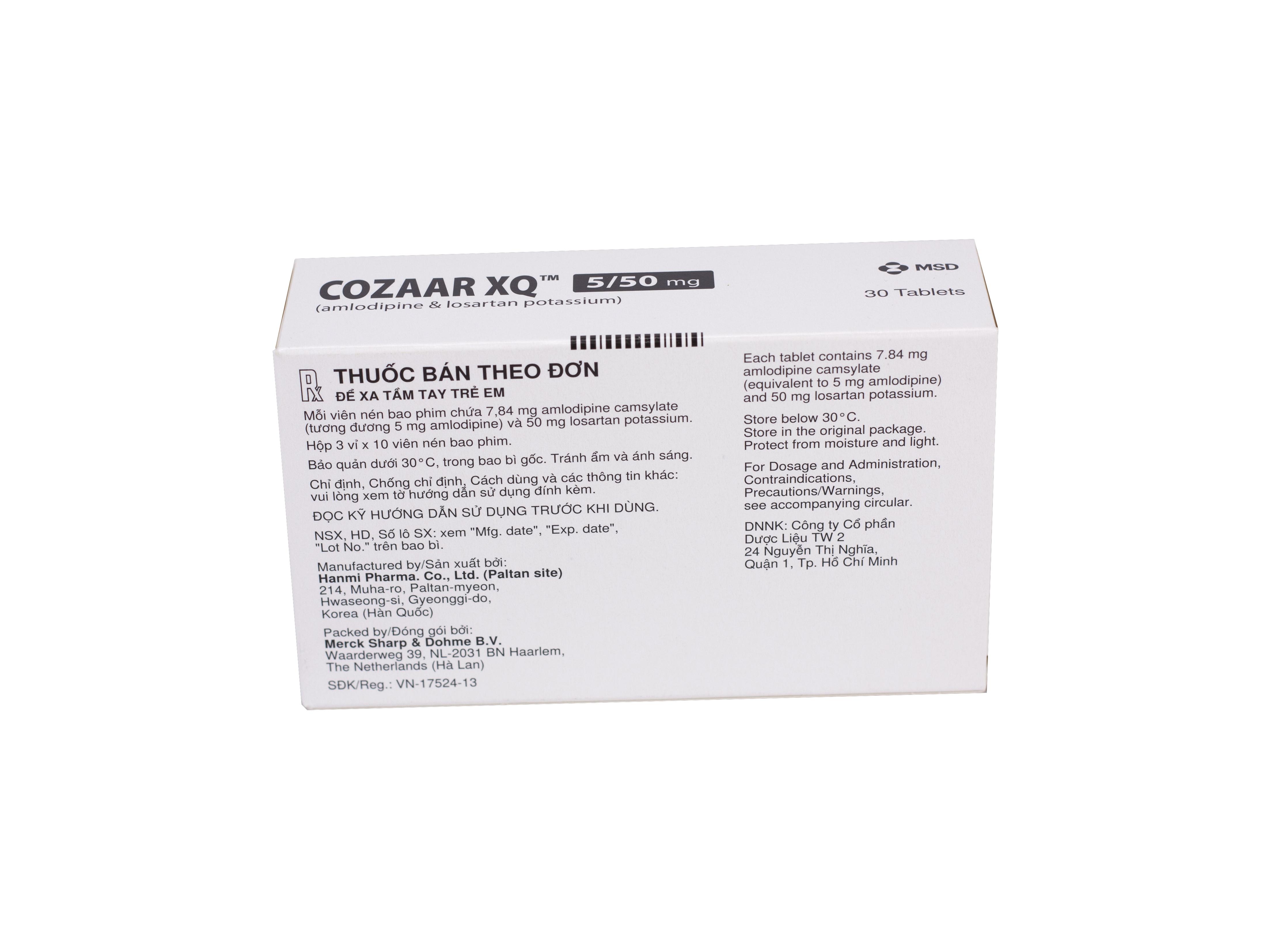 Cozaar XQ 5/50mg (Losartan,Amlodipin) MSD (h/30v)