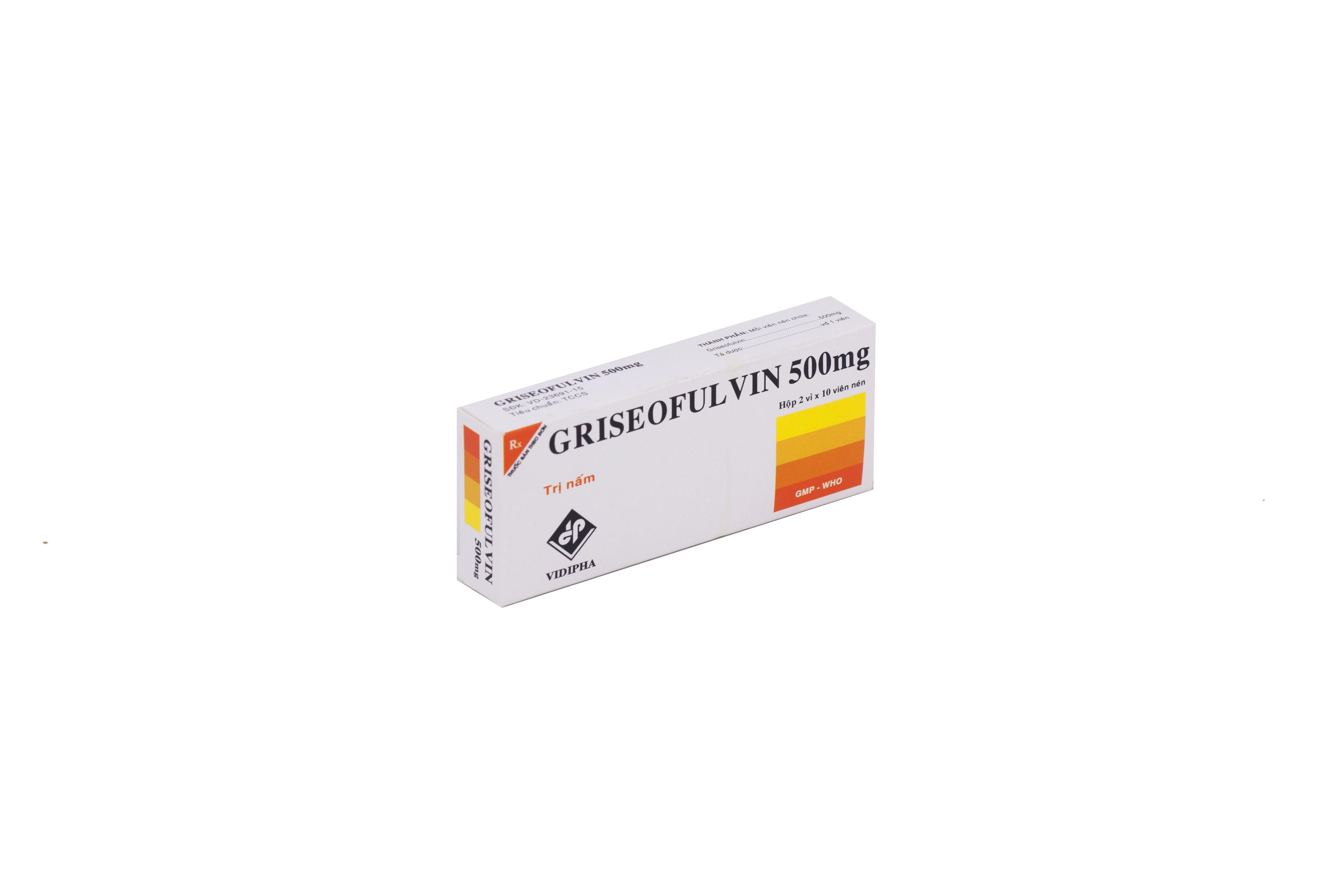 Griseofulvin 500mg Vidipha (H/20v)