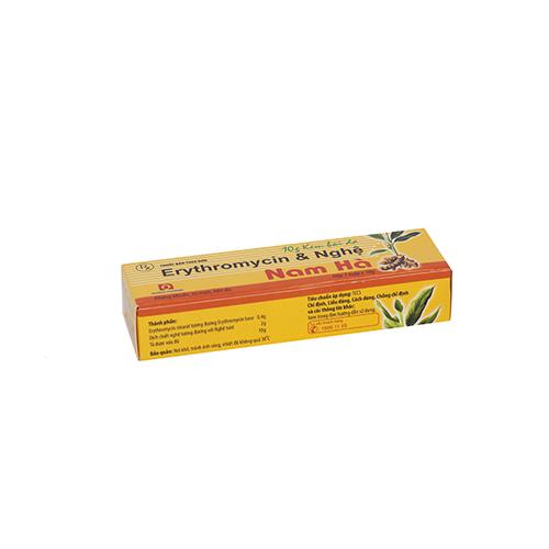 Erythromycin & Nghệ Nam Hà (Lốc/10 Tuýp/10gr)
