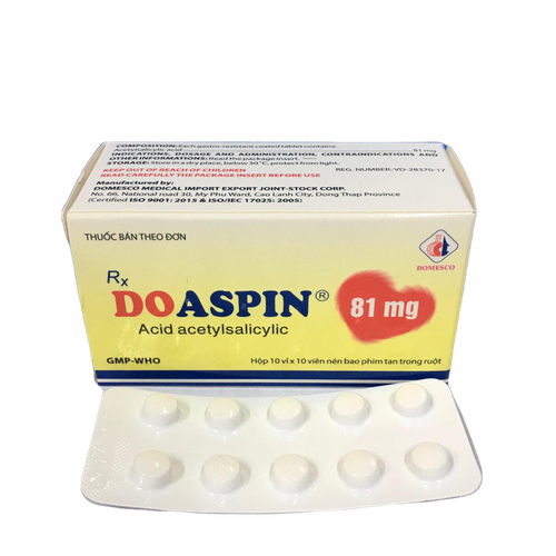 Doaspin 81mg (Aspirin) Domesco (H/100v)