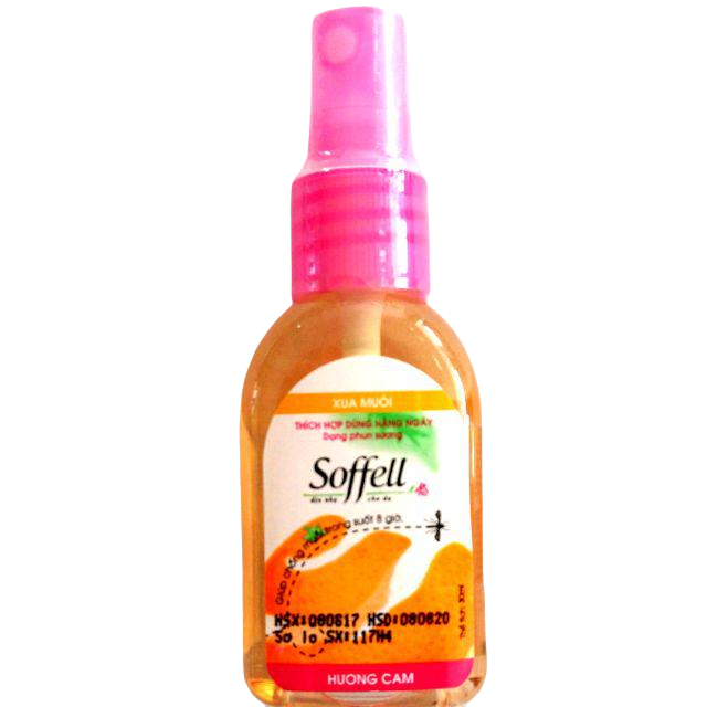 Xịt Xua Muỗi Soffell (Diethyltoluamide) Hương Cam (Chai 30ml)