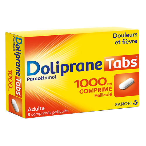 Doliprane 1000mg (Paracetamol) Sanofi (H/8v)