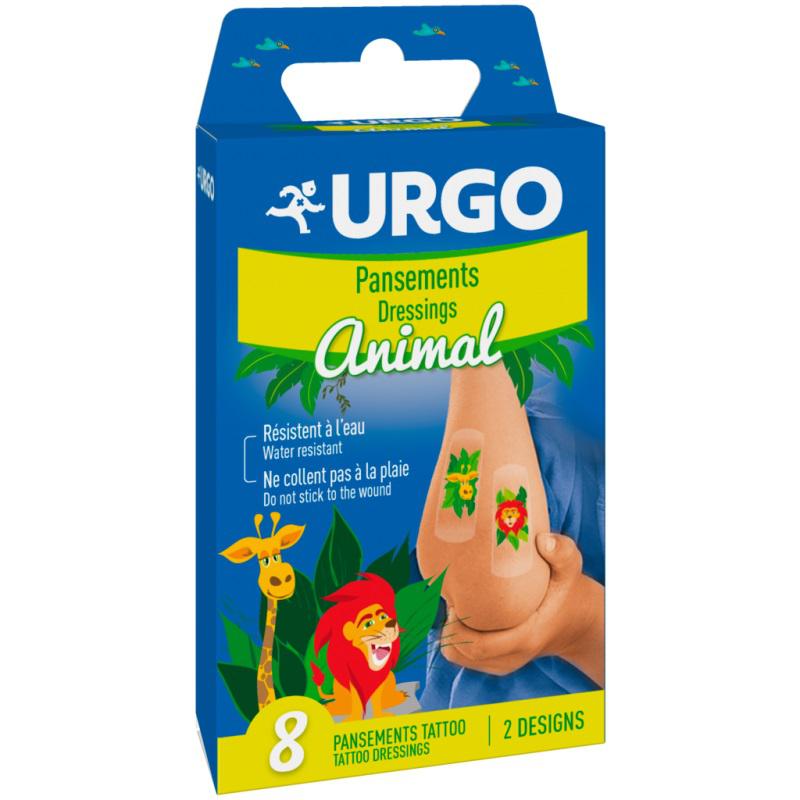 Băng Cá Nhân Trẻ Em Hình Thú Tattoo Dressing Urgo (Lốc/10H/8m)