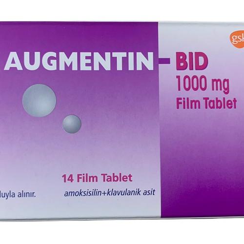 Augmentin BID 1g (Amoxicillin, Acid Clavulanic) GSK Turkey (H/14V)