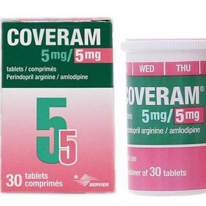 Coveram 5mg/5mg (Amlodipin, Perindopril) Servier Turkey (C/30V)