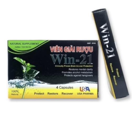 Viên Giải Rượu Win-21 USA (Lốc/10/4v)