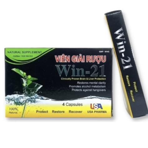 Viên Giải Rượu Win-21 USA (Lốc/10/4v)