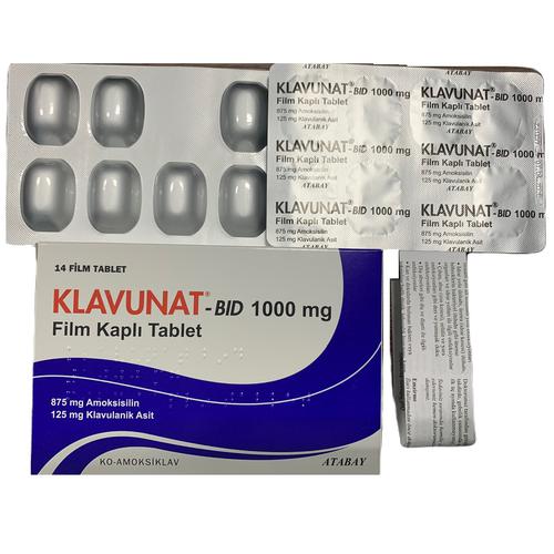 Klavunat-Bid 1000mg (Amoxicillin, Clavulanic Acid) Atabay  Turkey (H/14V)