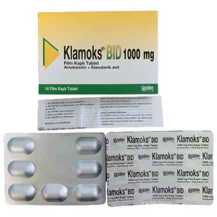 Klamoks BID 1000mg (Amoxicillin, Acid Clavulanic) Bilim Ilac Turkey (H/14V) 