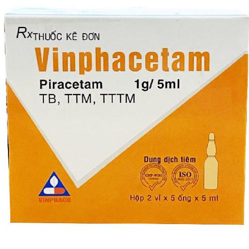 Vinphacetam 1g/5ml (Piracetam) Vinphaco (H/10 ống)