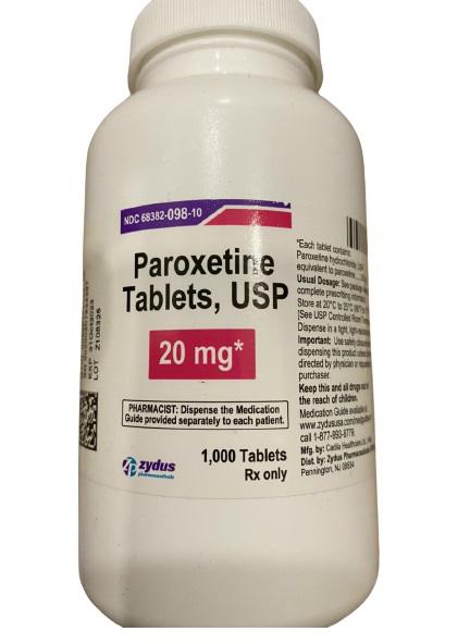 Paroxetine tablets 20mg Zydus IP (Lọ /1000 viên )