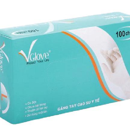 Găng Tay Vglove Có Bột Khải Hoàn (Size L) (H/100c)
