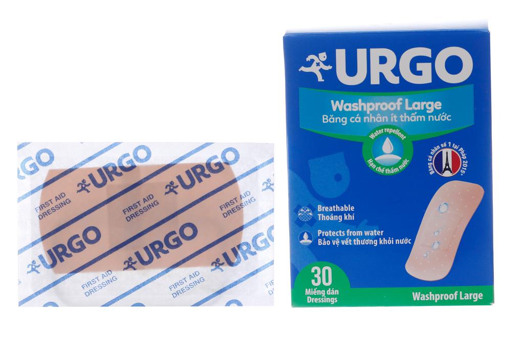 Băng Cá Nhân Ít Thấm Nước Urgo Washproof Lagre (H/30m)