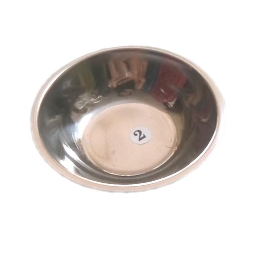Chén Inox tế số 2 cạn 9.5 x 2.5cm (cái)