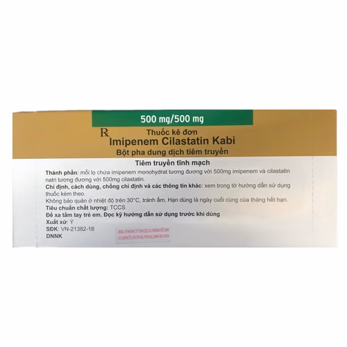 Imipenem Cilastatin 500/500 Fresenius Kabi (Hộp/10lọ)